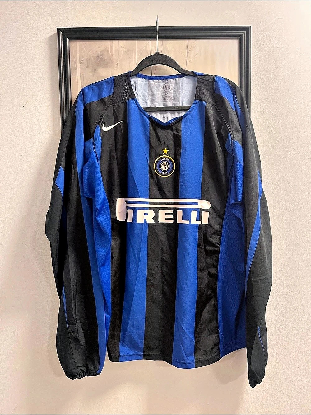 Nike Inter Milan Vieri 32 jersey Men's Blue & Black Soccer Jersey 2004